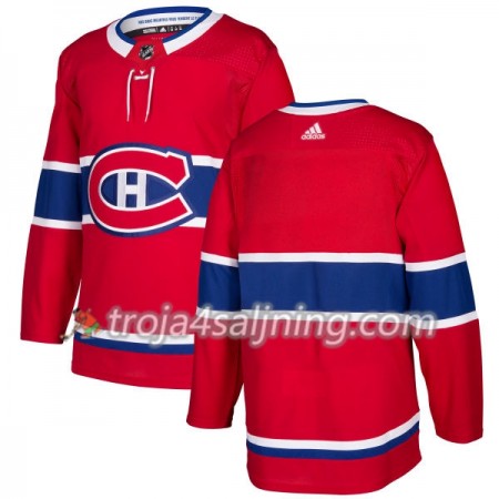 Montreal Canadiens tröja Blank Röd 2017-2018 Adidas Authentic - NHL Tröjor Herr
